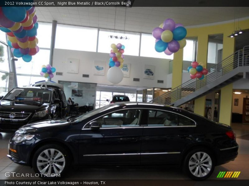 Night Blue Metallic / Black/Cornsilk Beige 2012 Volkswagen CC Sport