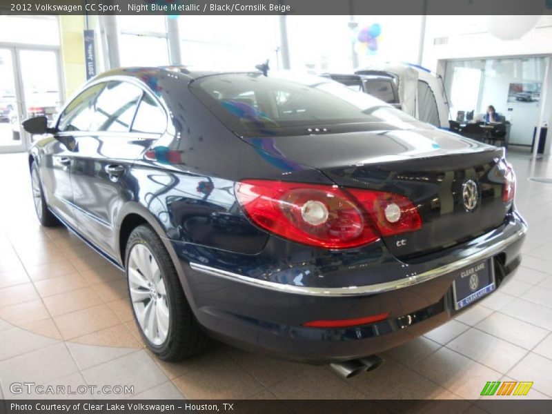 Night Blue Metallic / Black/Cornsilk Beige 2012 Volkswagen CC Sport