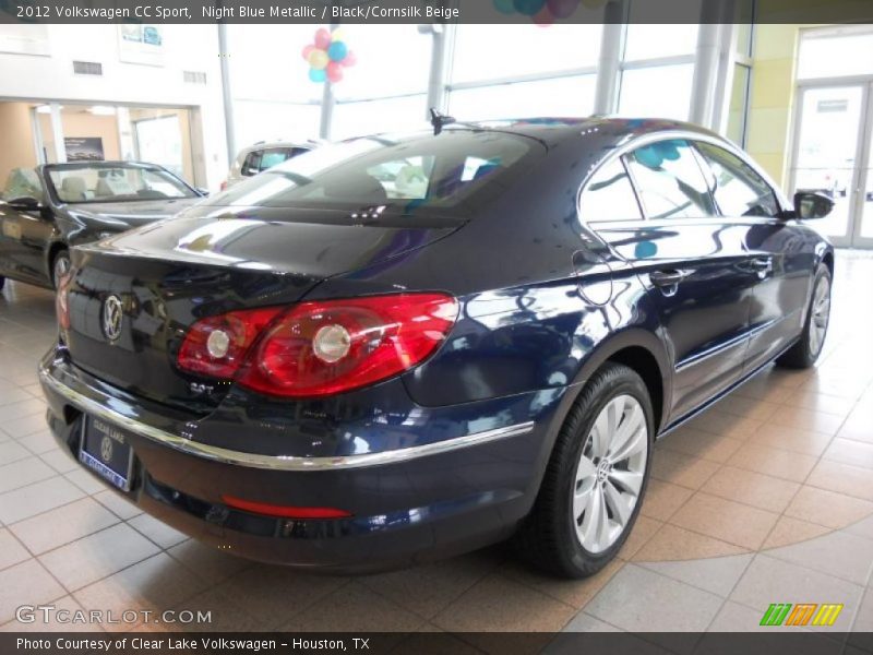 Night Blue Metallic / Black/Cornsilk Beige 2012 Volkswagen CC Sport