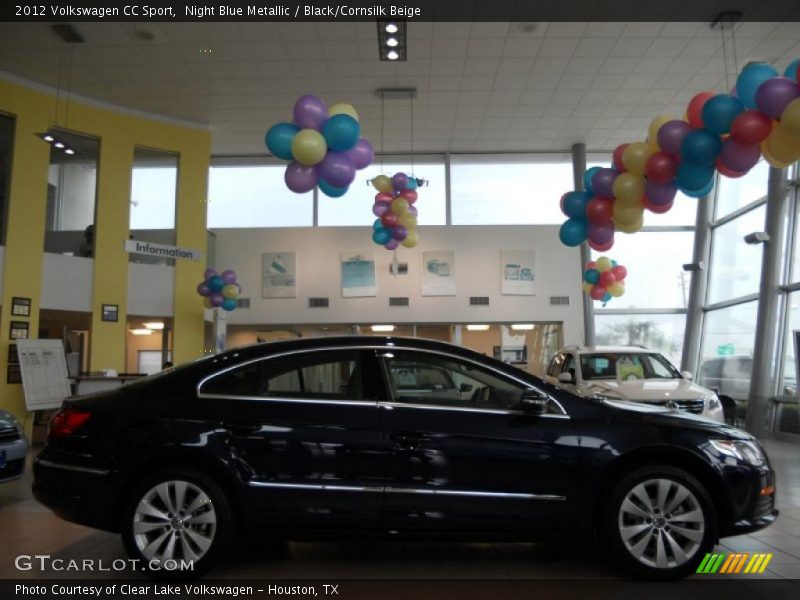 Night Blue Metallic / Black/Cornsilk Beige 2012 Volkswagen CC Sport