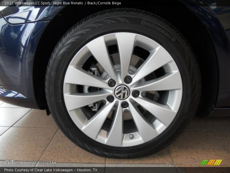 Night Blue Metallic / Black/Cornsilk Beige 2012 Volkswagen CC Sport