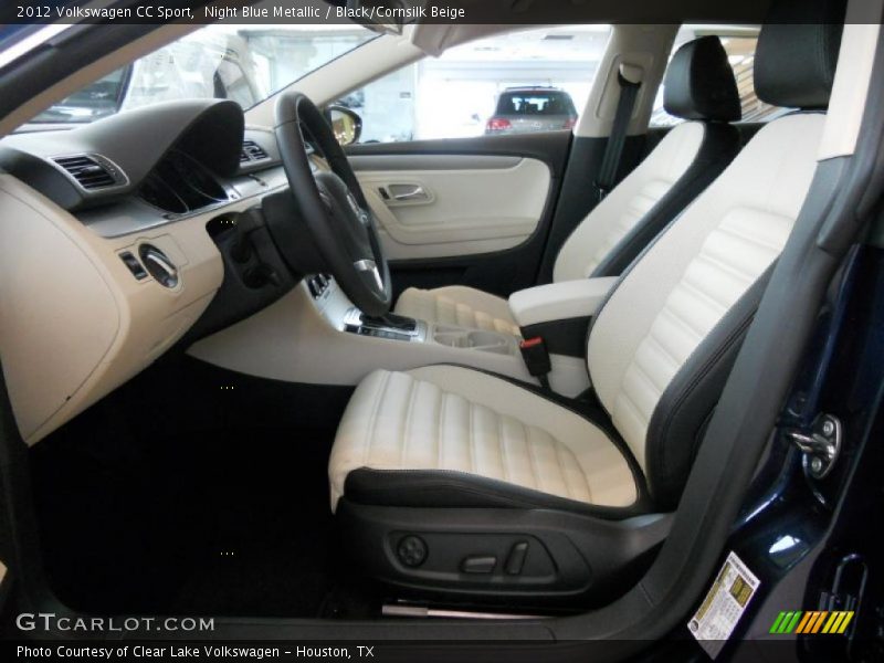 Night Blue Metallic / Black/Cornsilk Beige 2012 Volkswagen CC Sport
