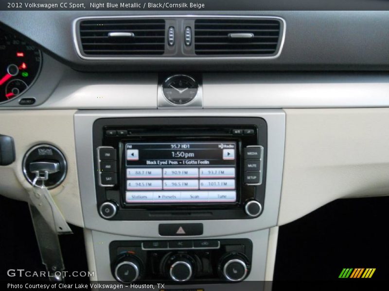 Night Blue Metallic / Black/Cornsilk Beige 2012 Volkswagen CC Sport