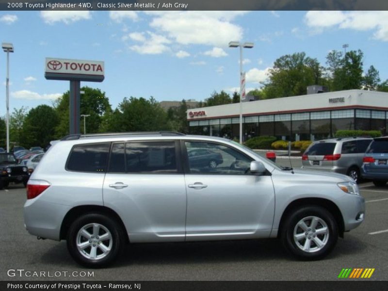 Classic Silver Metallic / Ash Gray 2008 Toyota Highlander 4WD