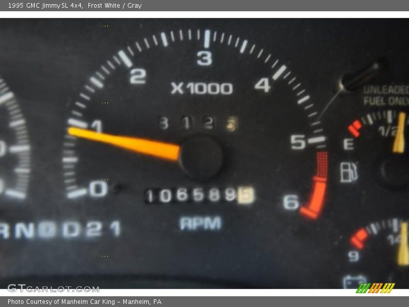 Frost White / Gray 1995 GMC Jimmy SL 4x4