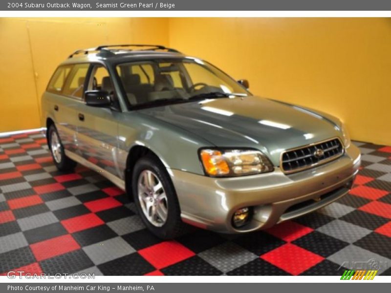 Seamist Green Pearl / Beige 2004 Subaru Outback Wagon