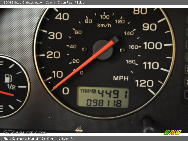 Seamist Green Pearl / Beige 2004 Subaru Outback Wagon