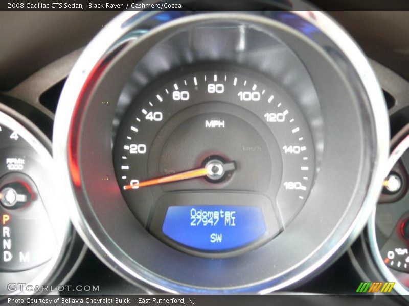 Black Raven / Cashmere/Cocoa 2008 Cadillac CTS Sedan