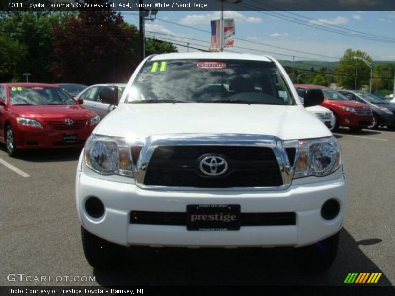 Super White / Sand Beige 2011 Toyota Tacoma SR5 Access Cab 4x4