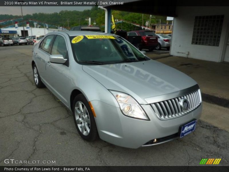 Brilliant Silver Metallic / Dark Charcoal 2010 Mercury Milan V6 Premier