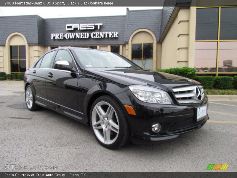 Black / Black/Sahara Beige 2008 Mercedes-Benz C 350 Sport