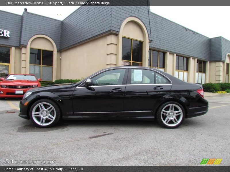 Black / Black/Sahara Beige 2008 Mercedes-Benz C 350 Sport
