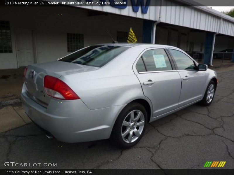 Brilliant Silver Metallic / Dark Charcoal 2010 Mercury Milan V6 Premier