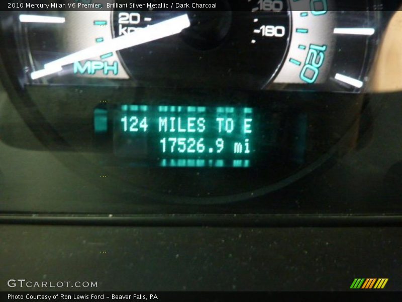 Brilliant Silver Metallic / Dark Charcoal 2010 Mercury Milan V6 Premier