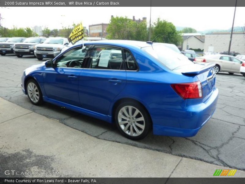 WR Blue Mica / Carbon Black 2008 Subaru Impreza WRX Sedan