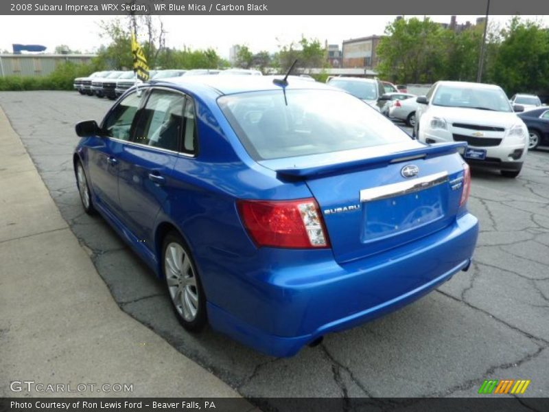 WR Blue Mica / Carbon Black 2008 Subaru Impreza WRX Sedan