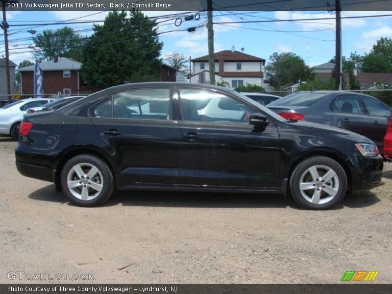 Black / Cornsilk Beige 2011 Volkswagen Jetta TDI Sedan