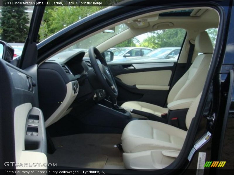 Black / Cornsilk Beige 2011 Volkswagen Jetta TDI Sedan
