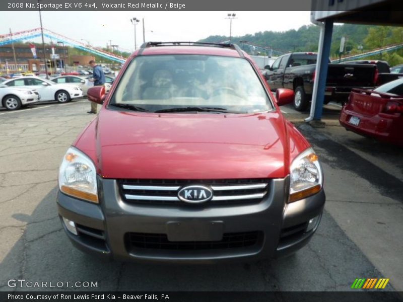 Volcanic Red Metallic / Beige 2008 Kia Sportage EX V6 4x4