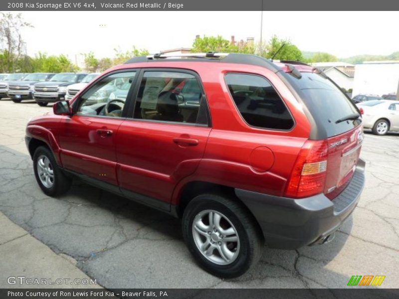 Volcanic Red Metallic / Beige 2008 Kia Sportage EX V6 4x4