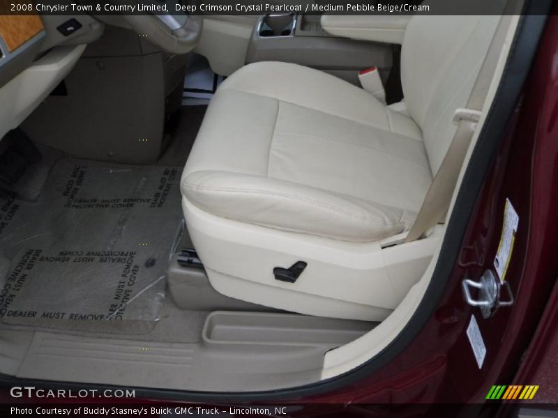 Deep Crimson Crystal Pearlcoat / Medium Pebble Beige/Cream 2008 Chrysler Town & Country Limited