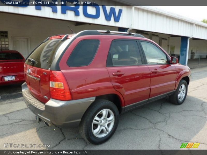Volcanic Red Metallic / Beige 2008 Kia Sportage EX V6 4x4