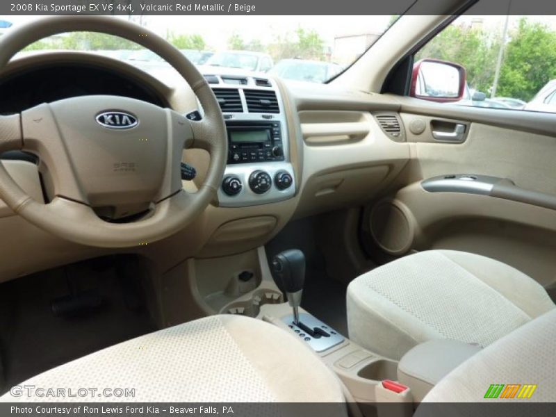 Volcanic Red Metallic / Beige 2008 Kia Sportage EX V6 4x4