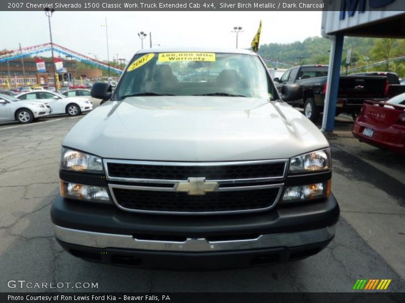 Silver Birch Metallic / Dark Charcoal 2007 Chevrolet Silverado 1500 Classic Work Truck Extended Cab 4x4