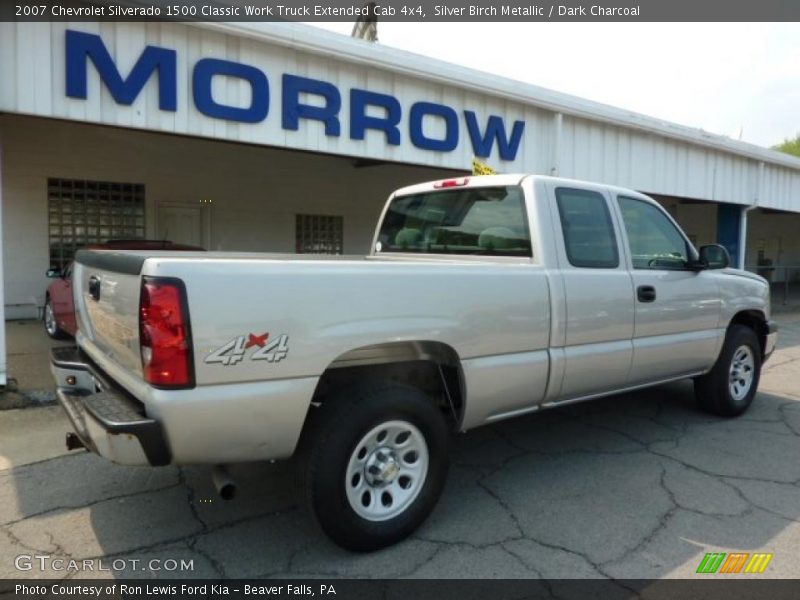 Silver Birch Metallic / Dark Charcoal 2007 Chevrolet Silverado 1500 Classic Work Truck Extended Cab 4x4