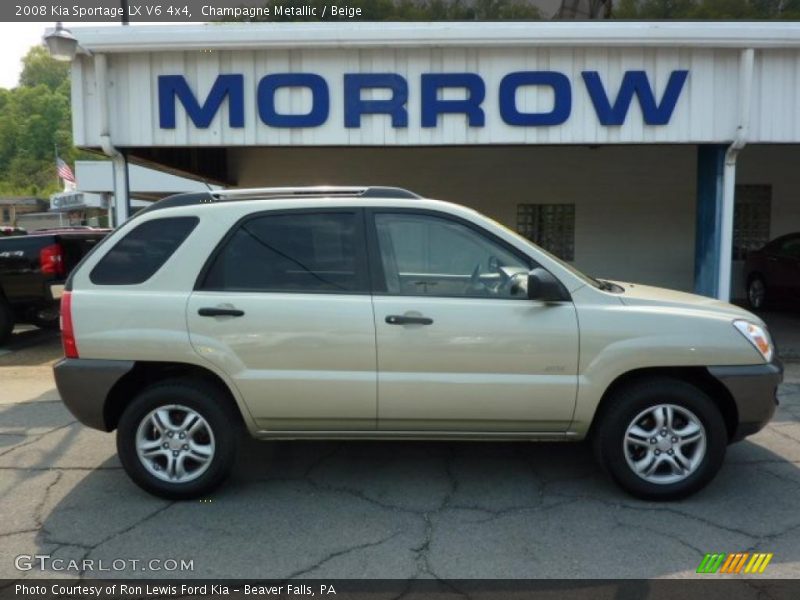 Champagne Metallic / Beige 2008 Kia Sportage LX V6 4x4