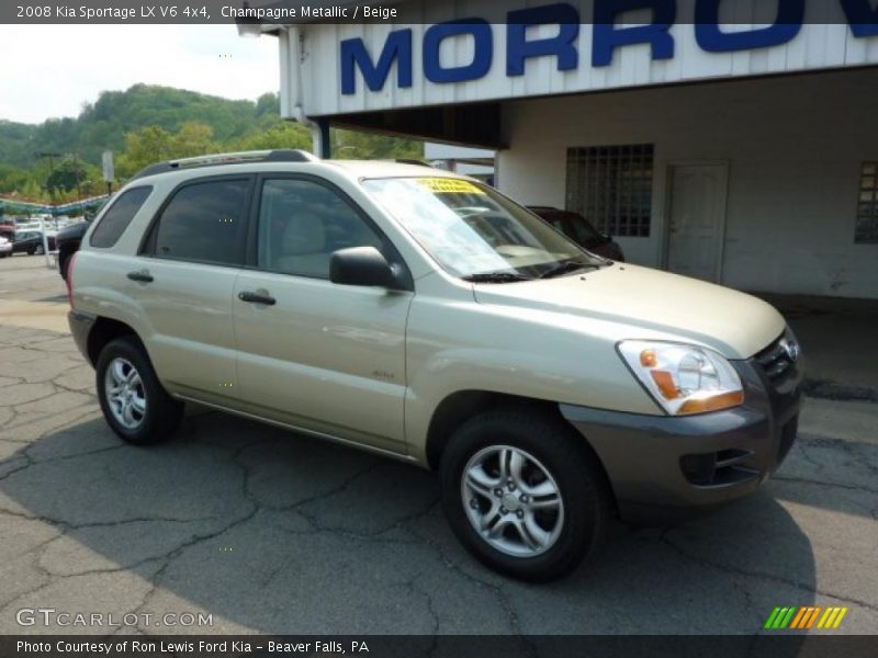 Champagne Metallic / Beige 2008 Kia Sportage LX V6 4x4