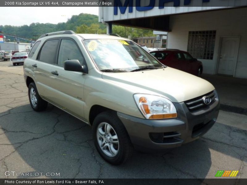 Champagne Metallic / Beige 2008 Kia Sportage LX V6 4x4