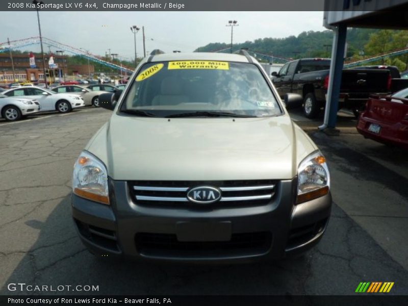 Champagne Metallic / Beige 2008 Kia Sportage LX V6 4x4