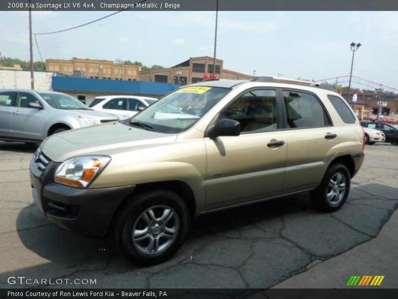 Champagne Metallic / Beige 2008 Kia Sportage LX V6 4x4