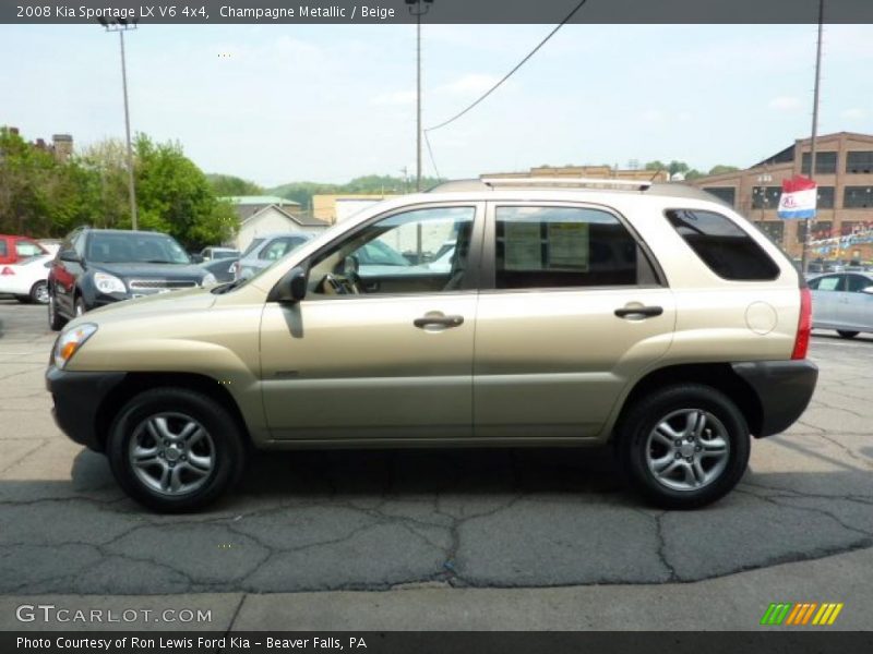 Champagne Metallic / Beige 2008 Kia Sportage LX V6 4x4