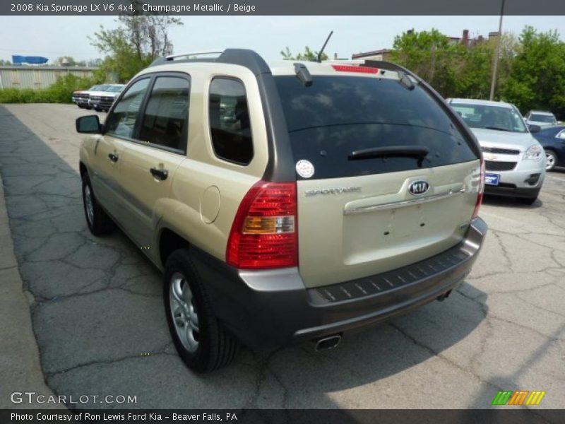 Champagne Metallic / Beige 2008 Kia Sportage LX V6 4x4