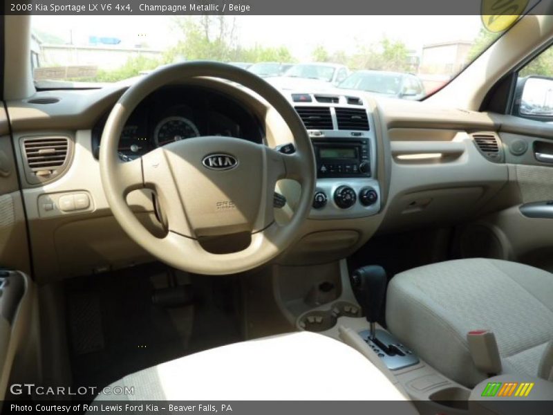 Champagne Metallic / Beige 2008 Kia Sportage LX V6 4x4