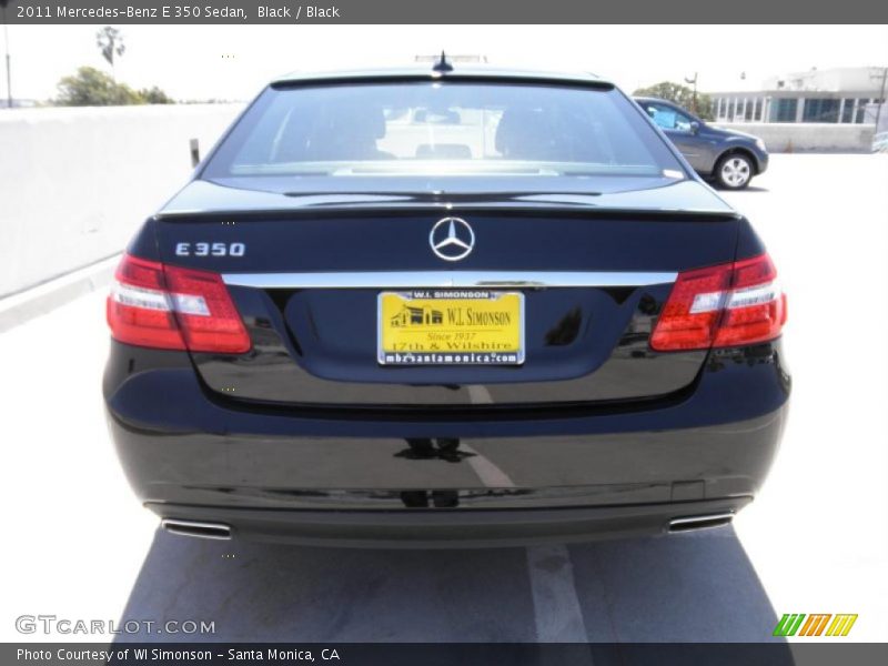 Black / Black 2011 Mercedes-Benz E 350 Sedan