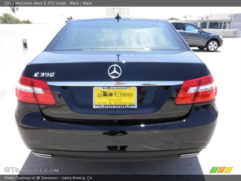 Black / Black 2011 Mercedes-Benz E 350 Sedan