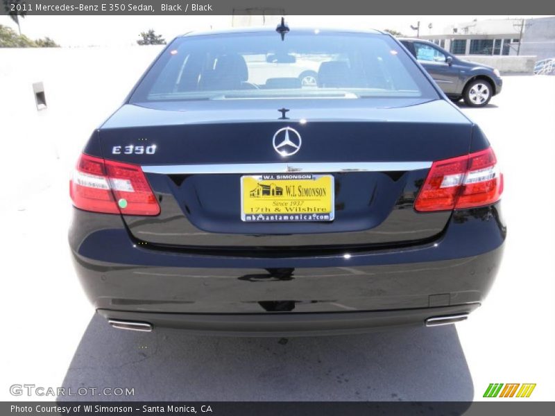 Black / Black 2011 Mercedes-Benz E 350 Sedan