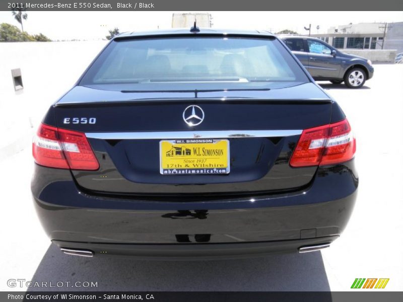 Black / Black 2011 Mercedes-Benz E 550 Sedan