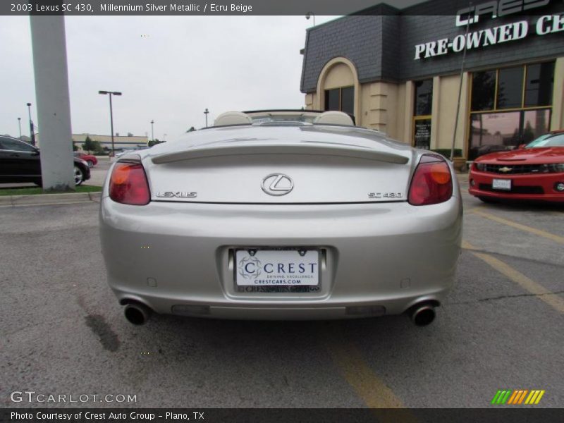 Millennium Silver Metallic / Ecru Beige 2003 Lexus SC 430