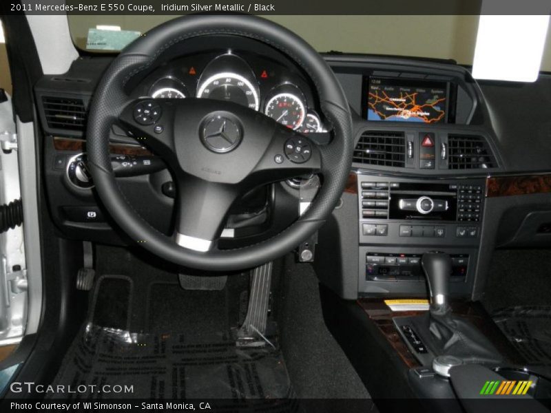 Iridium Silver Metallic / Black 2011 Mercedes-Benz E 550 Coupe