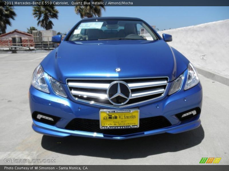 Quartz Blue Metallic / Almond/Mocha 2011 Mercedes-Benz E 550 Cabriolet