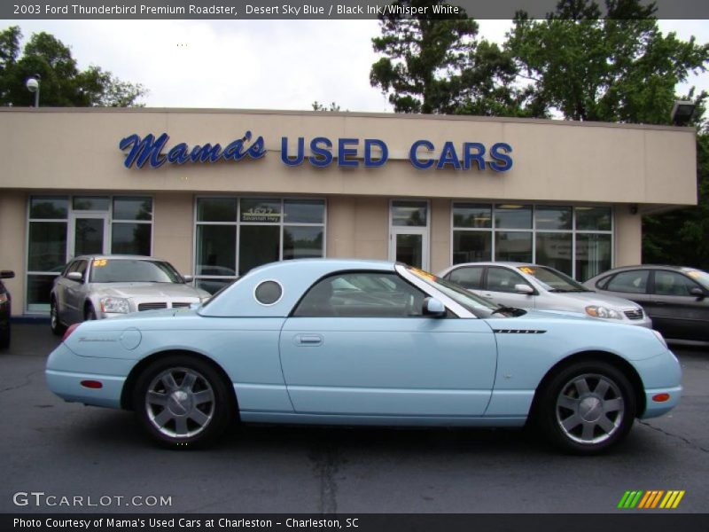 Desert Sky Blue / Black Ink/Whisper White 2003 Ford Thunderbird Premium Roadster