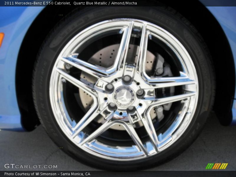 Quartz Blue Metallic / Almond/Mocha 2011 Mercedes-Benz E 550 Cabriolet