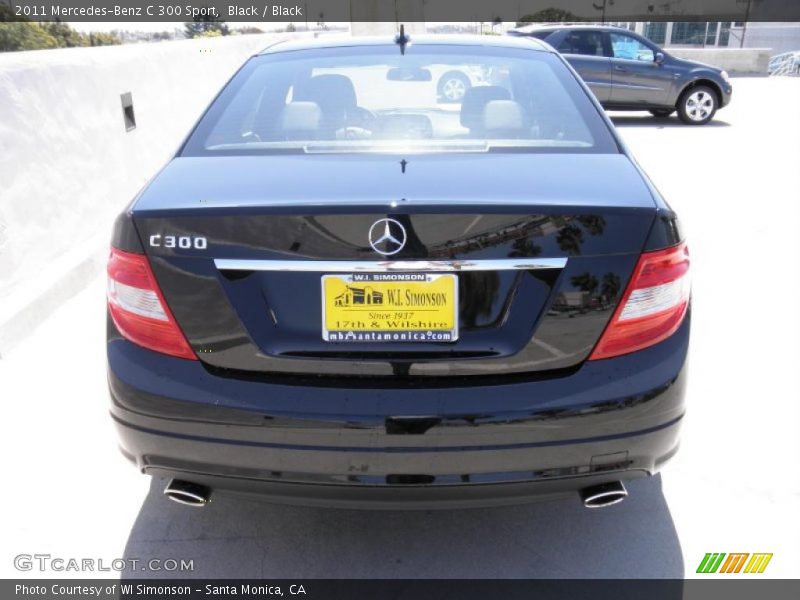 Black / Black 2011 Mercedes-Benz C 300 Sport