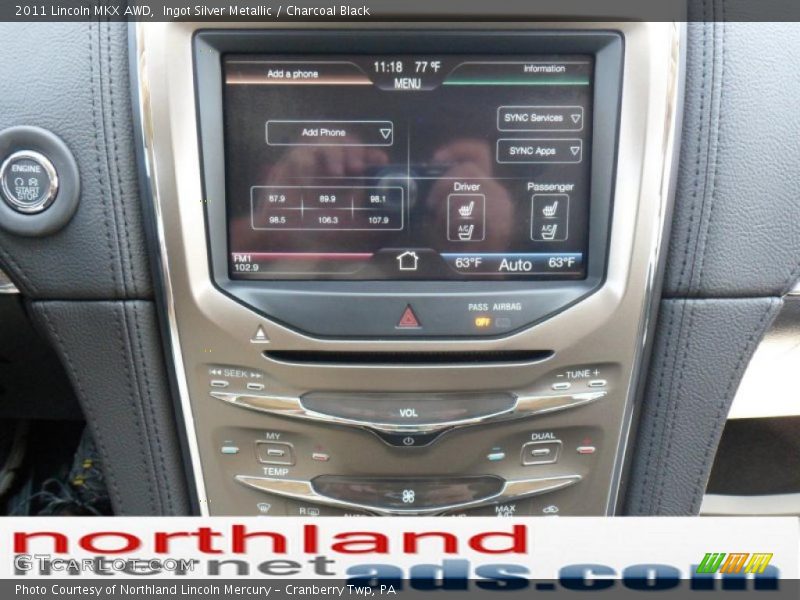 Ingot Silver Metallic / Charcoal Black 2011 Lincoln MKX AWD