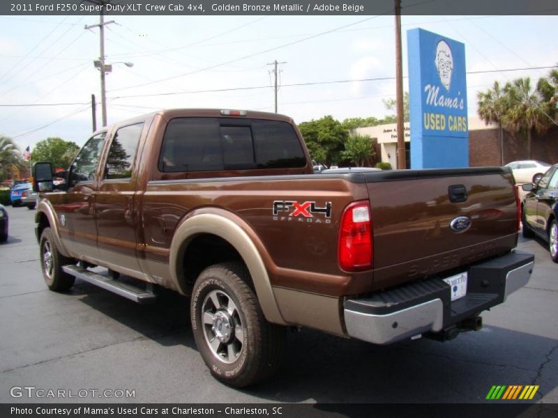 Golden Bronze Metallic / Adobe Beige 2011 Ford F250 Super Duty XLT Crew Cab 4x4