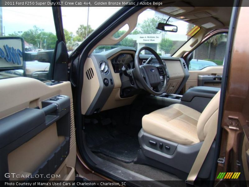 Golden Bronze Metallic / Adobe Beige 2011 Ford F250 Super Duty XLT Crew Cab 4x4